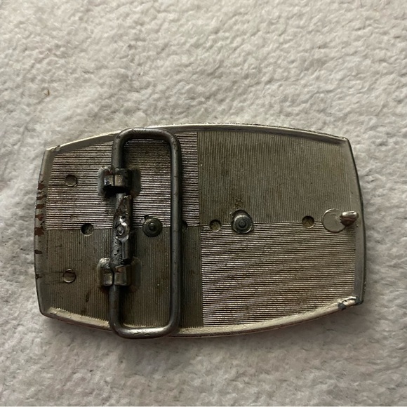 Batch Of Three Vintage Belt Buckles Including Brass Harley Davidson - Picture 3 of 7